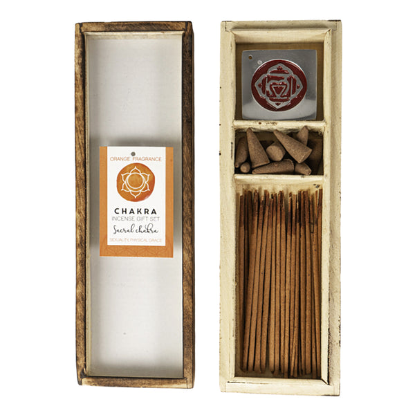 Sacral Chakra Wooden Incense Gift Set