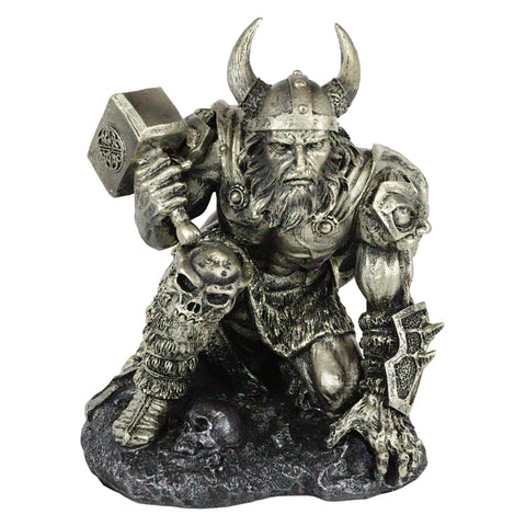 Thor God of Thunder Wielding Mjolnir Hammer