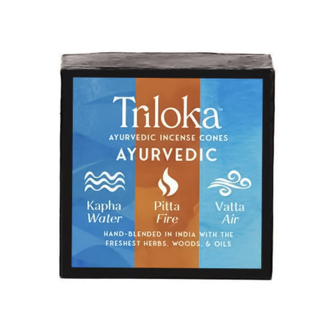 Triloka Ayurvedic Assorted Incense Cones (Kapha-Water, Pitta-Fire, & Vatta-Air)