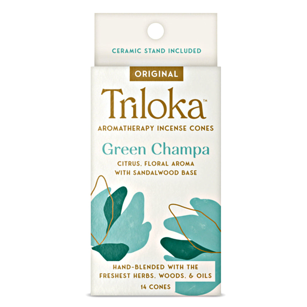 Triloka Green Champa Incense Cones