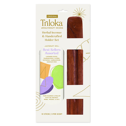 Triloka Incense and Holder Set