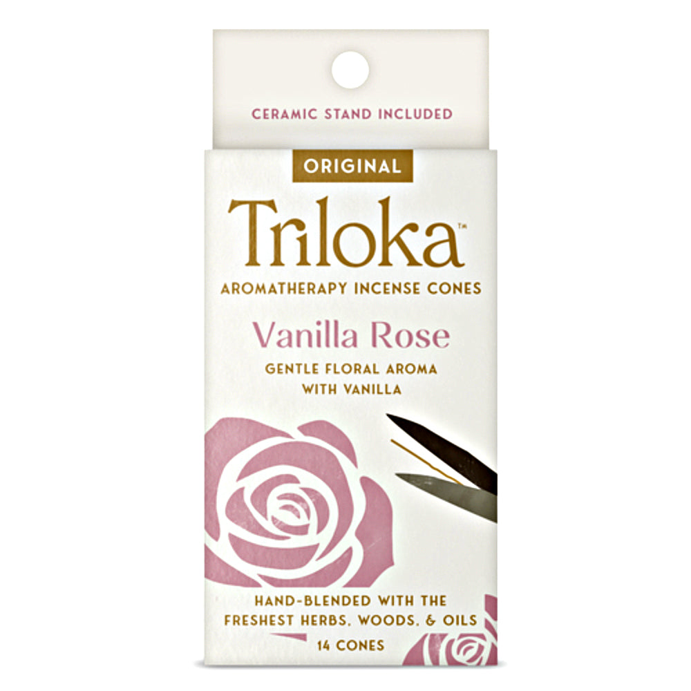 Triloka Vanilla Rose Incense Cones
