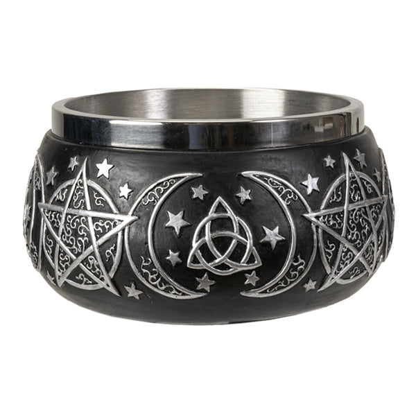 Triple Moon Pentagram Smudge Bowl