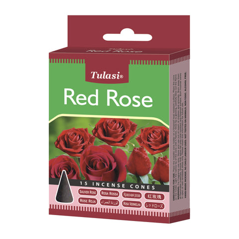 Tulasi Red Rose Incense Cones