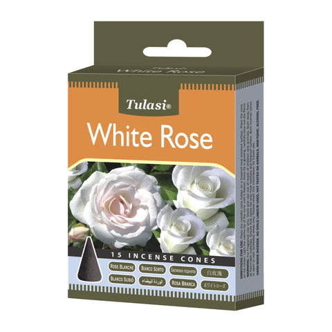 Tulasi White Rose Incense Cones