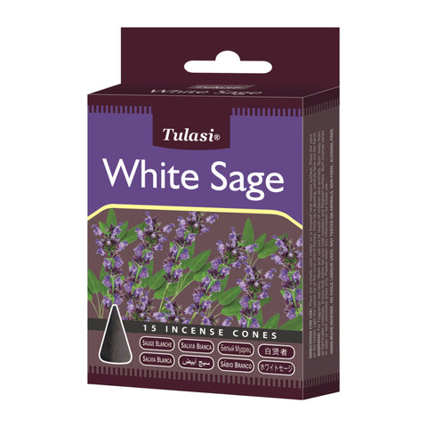 Tulasi White Sage Incense Cones