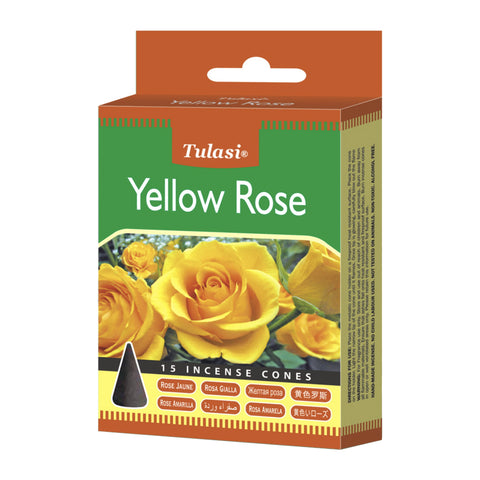 Tulasi Yellow Rose Incense Cones