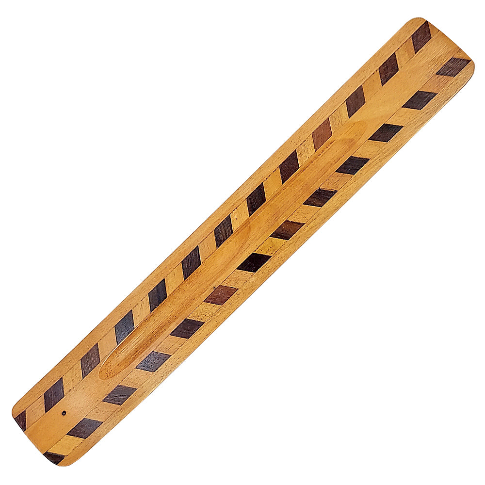 Two Tone Diamond Wooden Incense Holder
