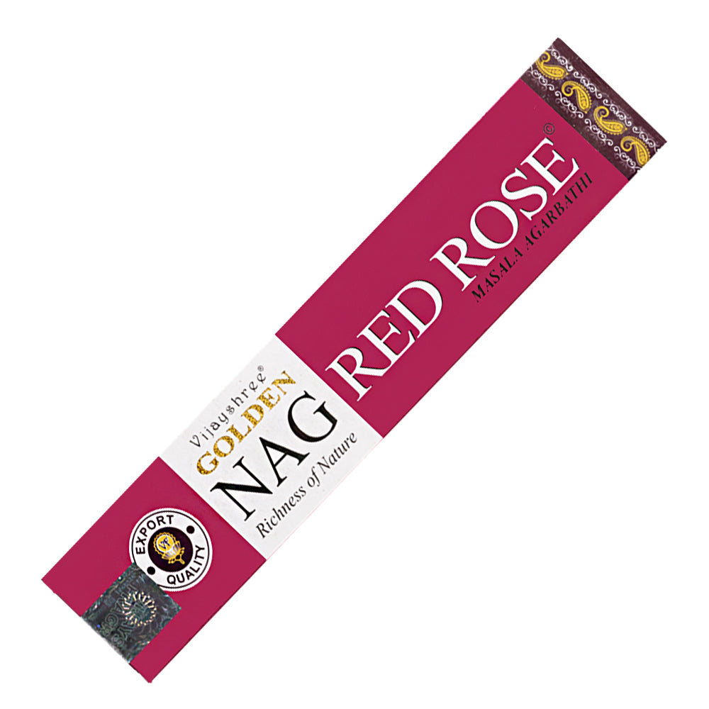 Vijayshree Golden Nag - Red Rose Incense Sticks