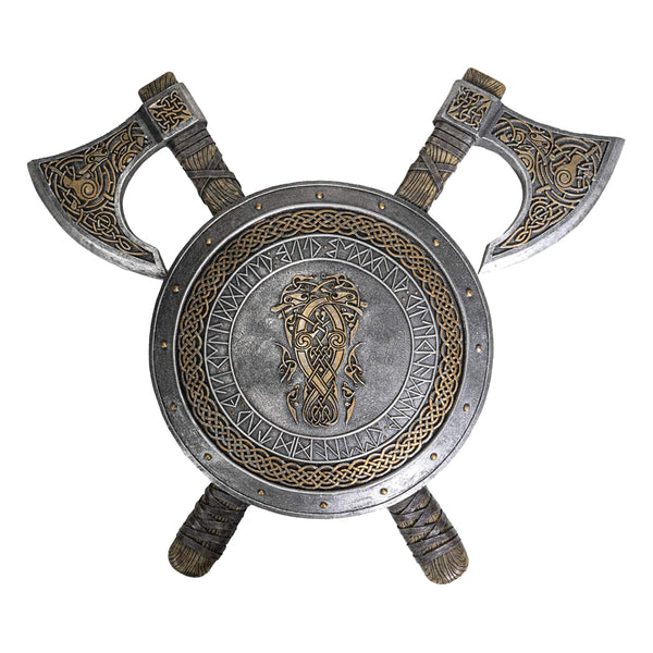 Viking Axe Shield Plaque