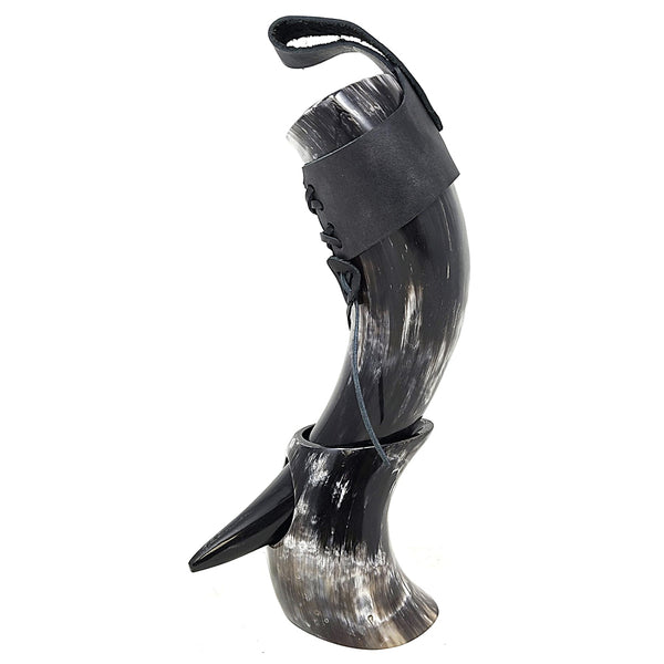 Authentic Medieval Viking Drinking Horn 24oz with Stand