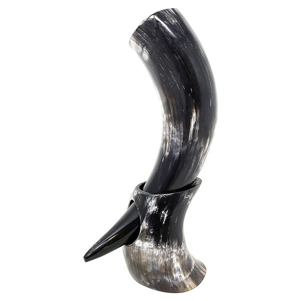 Authentic Medieval Viking Drinking Horn 24oz with Stand