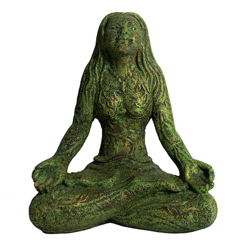 Volcanic Stone Statue - Mother Earth Lotus Pose