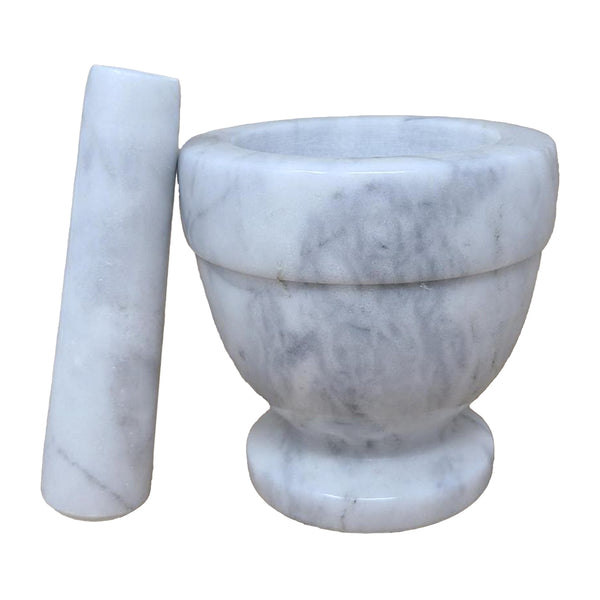 White Marble Mortar & Pestle 4"