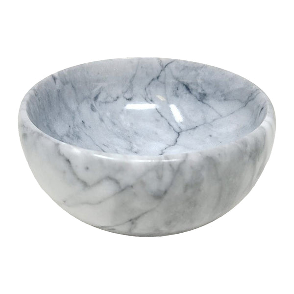 White Marble Bowl w/Cobra Stand