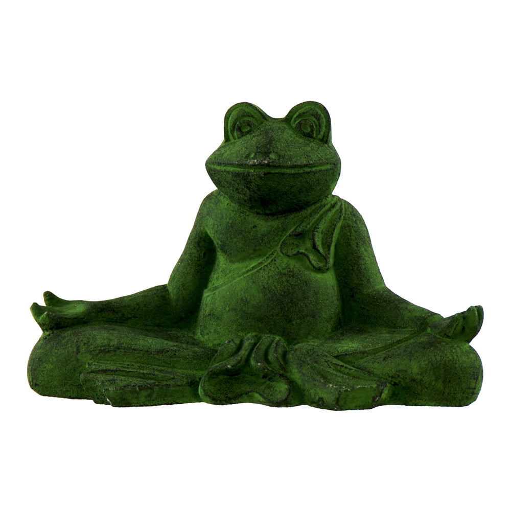 Yoga Frog Volcanic Stone Statue