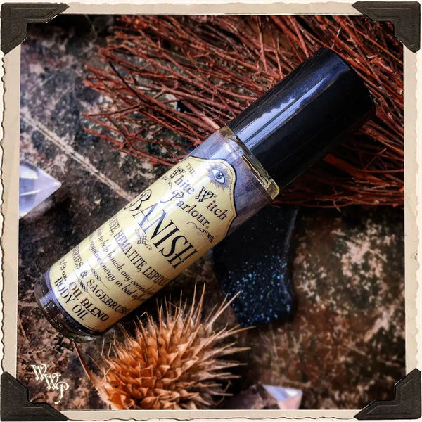 BANISH Elixir 1/3oz Body Oil Rollon. For Removing Hexes, Curses & Negative Energy.