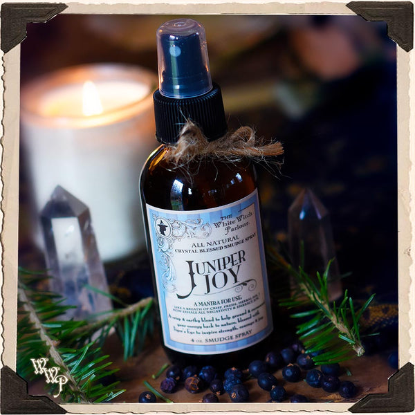 JUNIPER JOY 4oz. All Natural Ritual Smudge Spray. For Lifting Low Energy & Renewal.