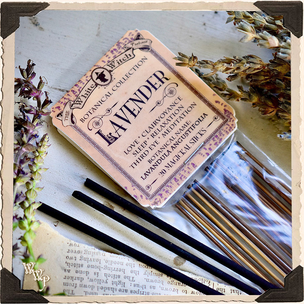 LAVENDER INCENSE. 20 Stick Pack. Single-Note. For Meditation, Sleep & Divination.