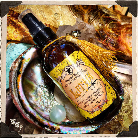 LITHA 4oz. Alchemy RITUAL SMUDGE SPRAY. Summer Solstice. For Light Celebration & Sun Worship.