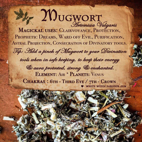 MUGWORT APOTHECARY. Dried Herbs. For Clairvoyance, Protection & Consecration.