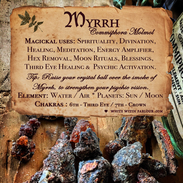 MYRRH GUM RESIN APOTHECARY. All Natural Incense. For Healing, Divination & Renewal.