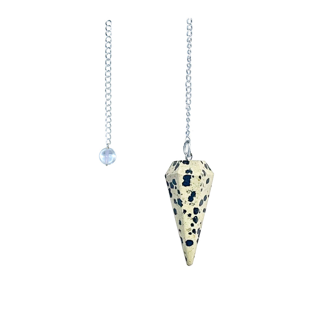 6 sided Pendulum - Dalmatian Jasper
