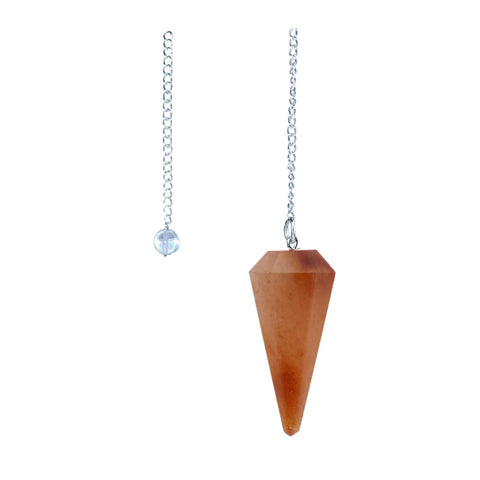 6 sided Pendulum - Red Aventurine