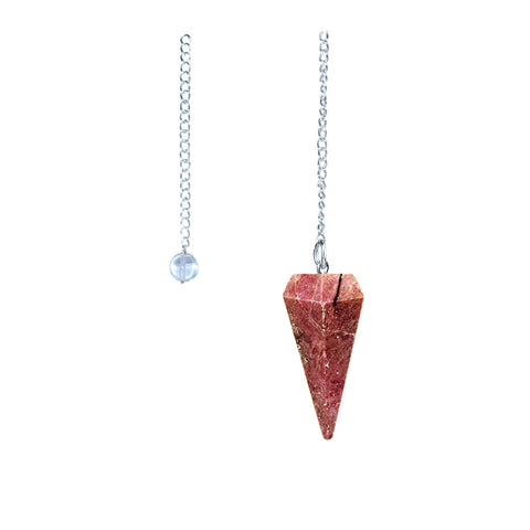 6 sided Pendulum - Rhodochrosite