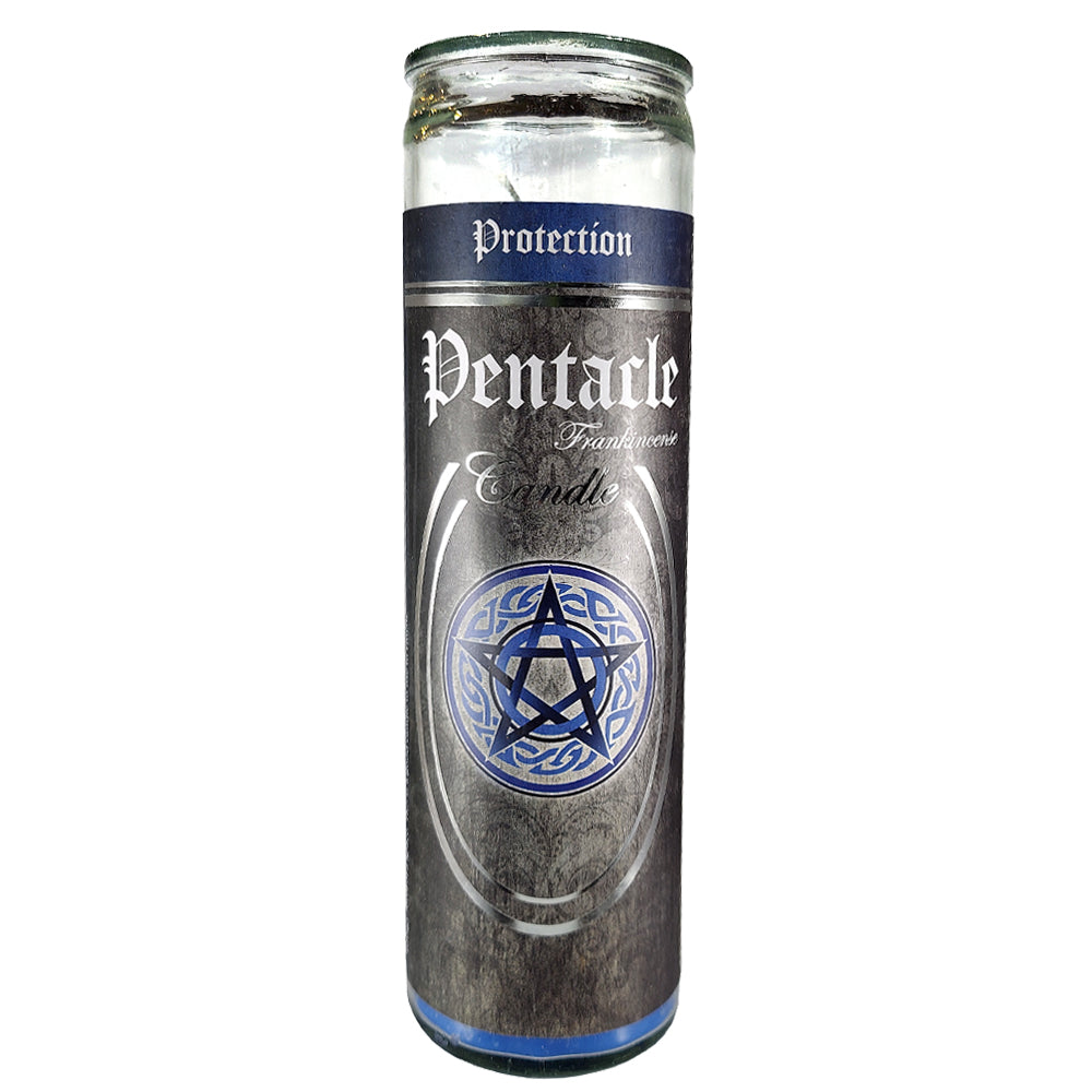 7 Day Glass Ritual Candle - Pentacle - Frankincense