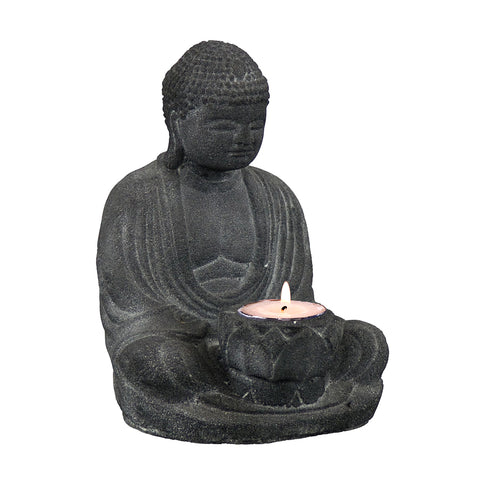 Buddha Volcanic Stone T-light Holder