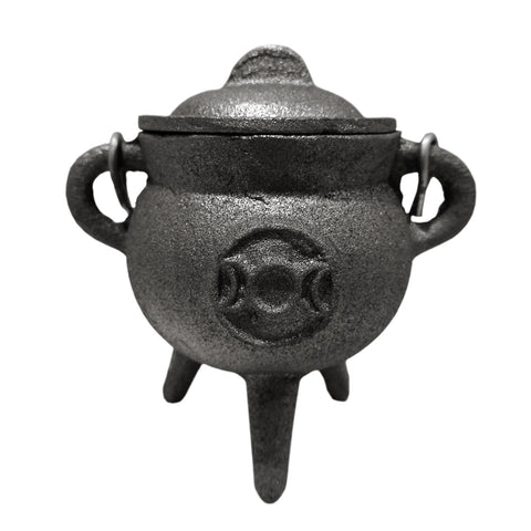 Triple moon Cast Iron Cauldron - 3.5"