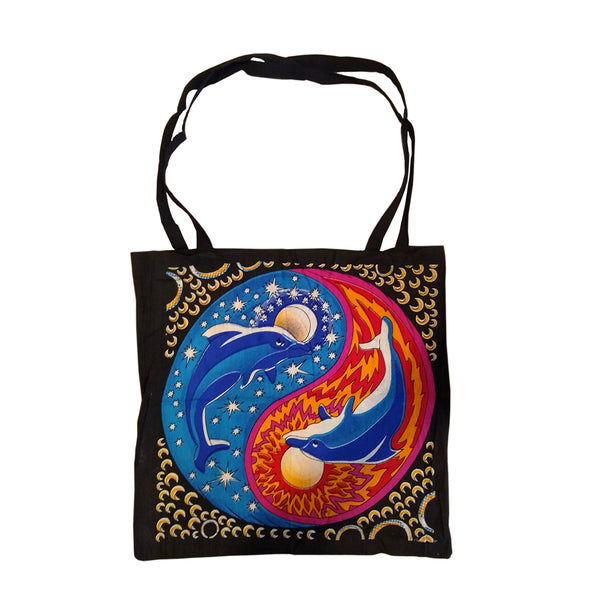 Dolphin within Yin Tang Tote Bag