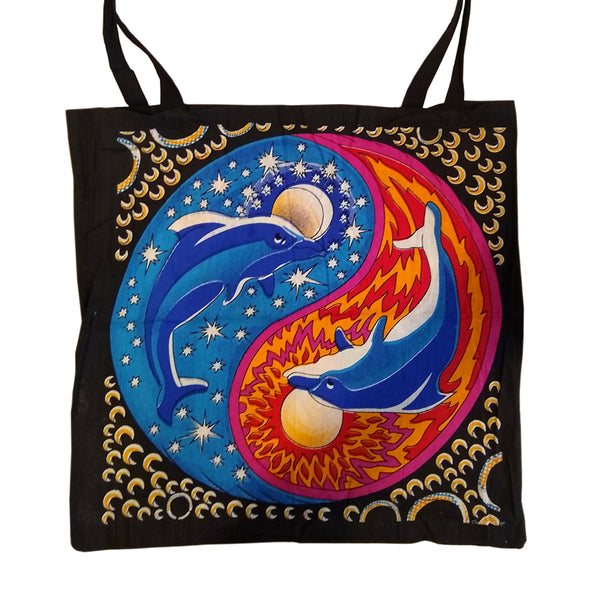 Dolphin within Yin Tang Tote Bag