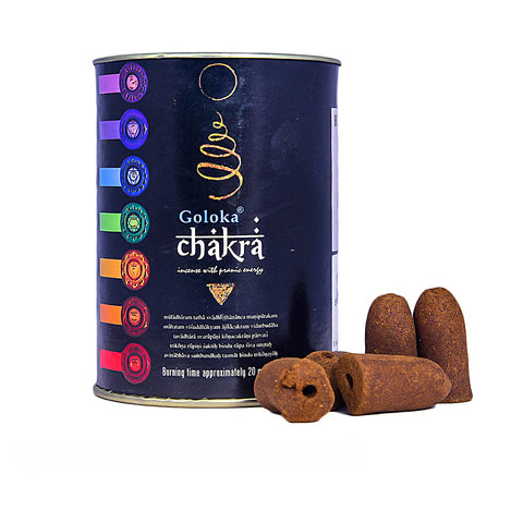 Goloka Chakras Backflow Incense Cones