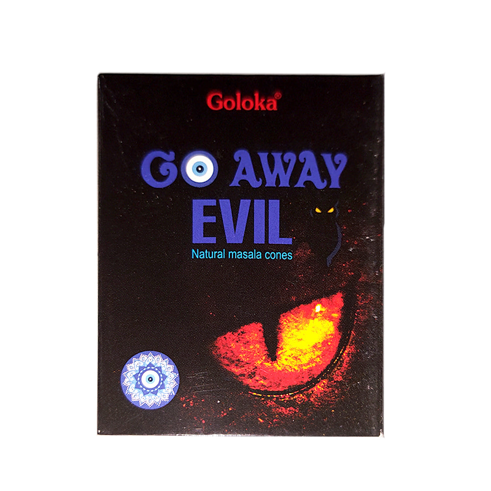 Goloka Go Away Evil Incense Cones (Black Series)