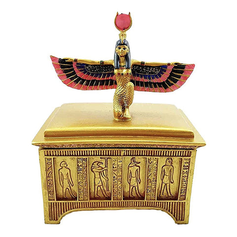 Egyptian Goddess Isis with Open Wings Trinket Box