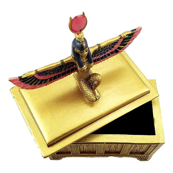Egyptian Goddess Isis with Open Wings Trinket Box
