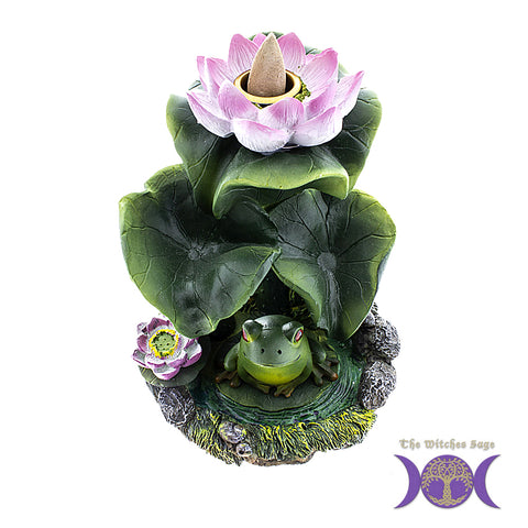 Lilies and Frog Backflow Burner