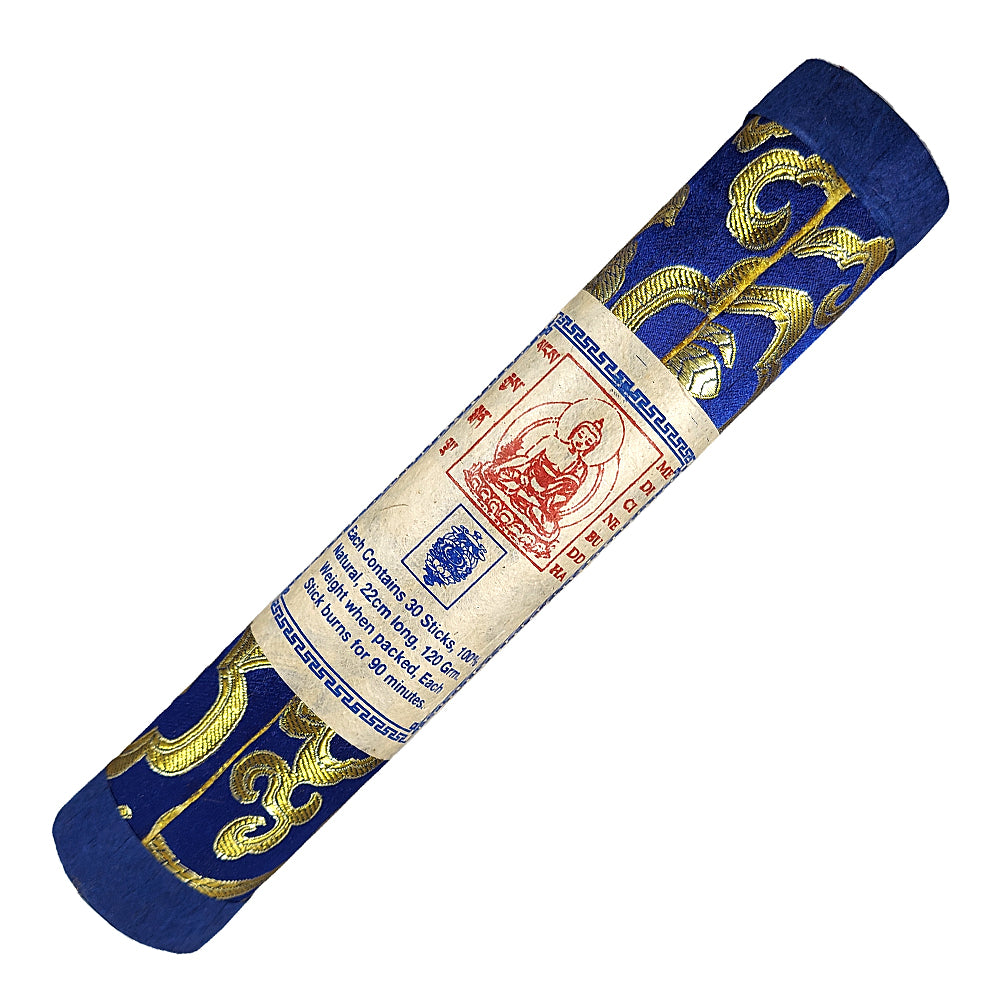 Tibetan Medicine Buddha - Blue Brocade Tube Incense Sticks
