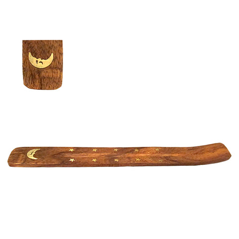 Moon Wooden Incense Holder