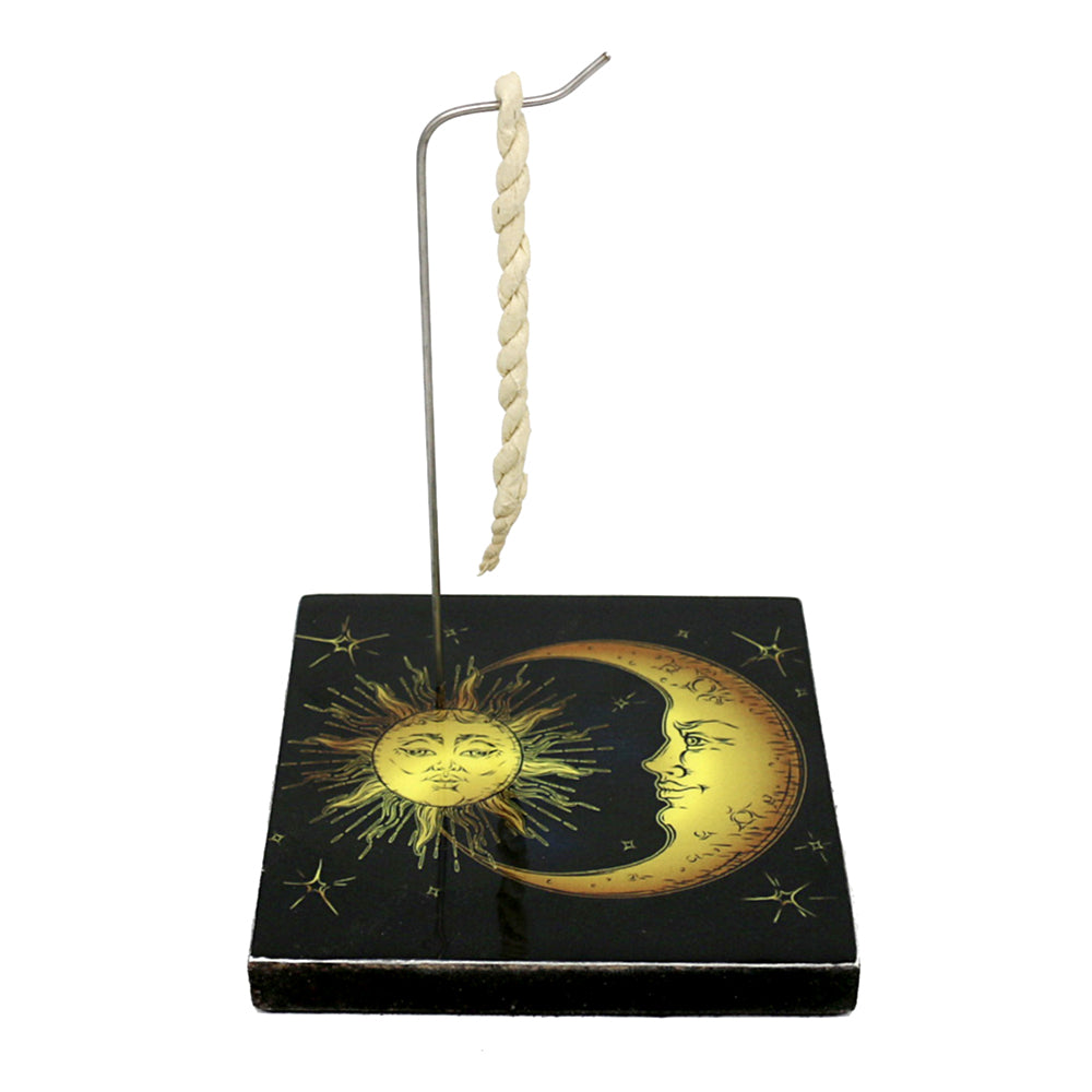 Sun and Moon Square Rope Incense Holder