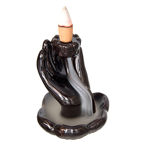 Mudra Hand Ceramic Backflow Incense Burner