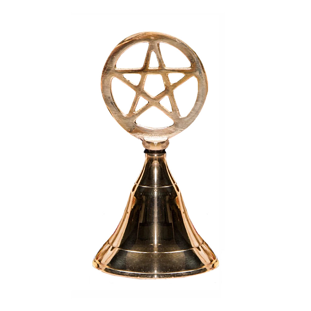 Pentacle Brass Altar Bell 4 – The Witches Sage LLC