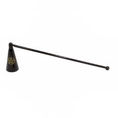 Pentagram on Black Rustic Metal Candle Snuffer 9"