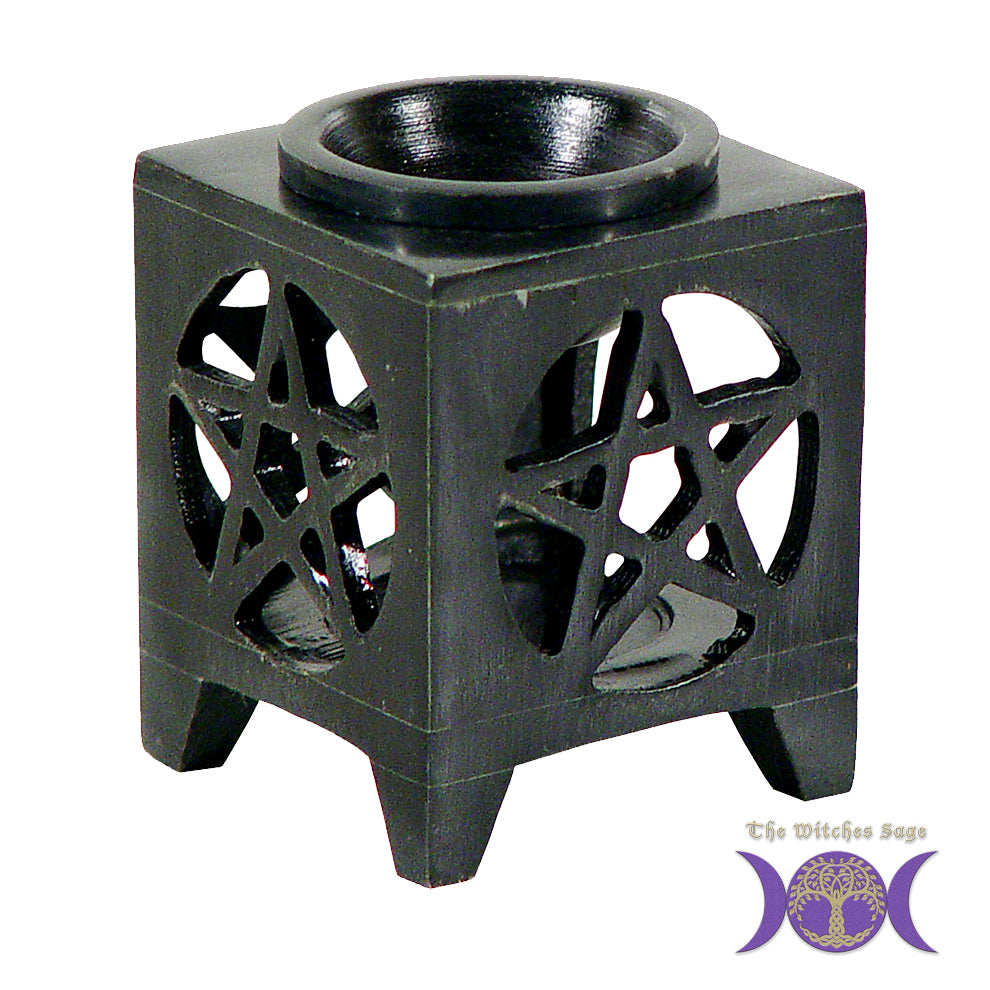 Soapstone Pentacle Oil diffuser - Black