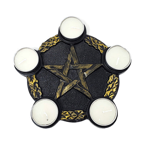 5 Point Pentagram Tea Light Holder