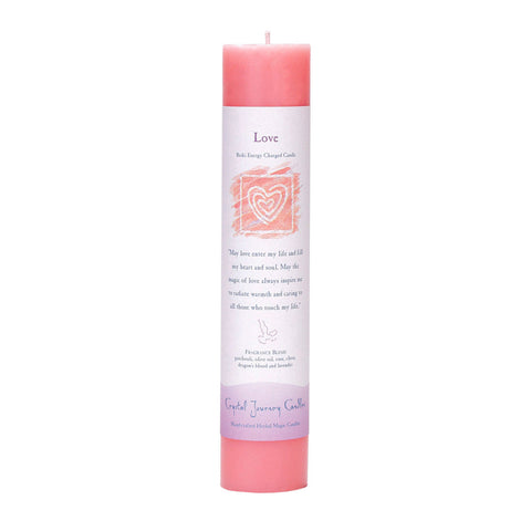 Reiki Herbal Pillar Candle Love