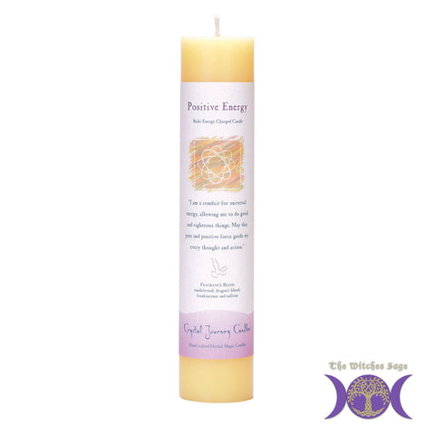 Reiki Herbal Pillar Candle Positive Energy