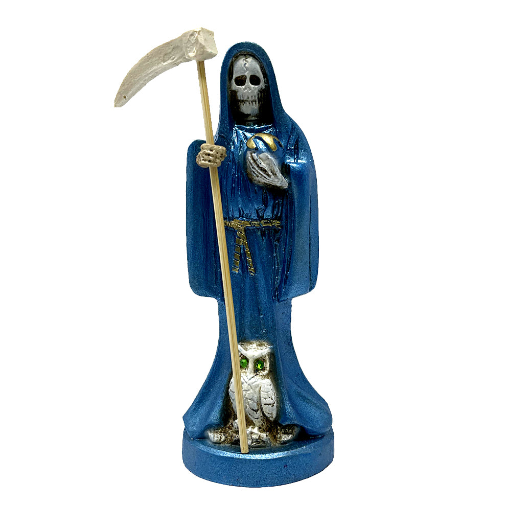 Santa Muerte Statue 6" - Blue